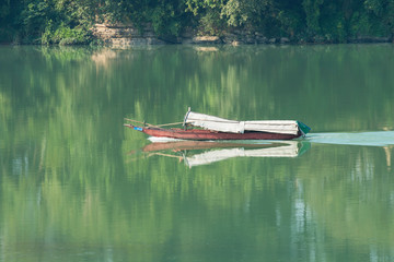 A boat in the river
