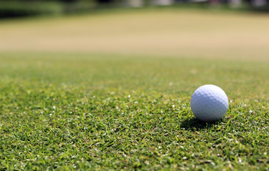 Golf ball near the green