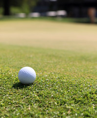 Golf ball near the green