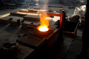 steel foundry stock photo