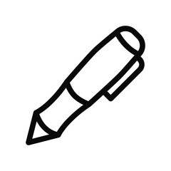 Pen icon vector , business template logo design emblem isolated illustration , outline solid background white
