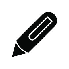 Pen icon vector , business template logo design emblem isolated illustration , outline solid background white