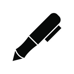 Pen icon vector , business template logo design emblem isolated illustration , outline solid background white