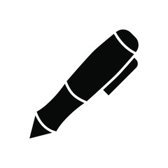 Pen icon vector , business template logo design emblem isolated illustration , outline solid background white