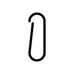 Clip icon vector design , template logo business paper document , emblem isolated illustration , outline solid backgroun white