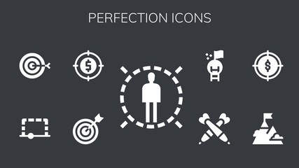 Fototapeta na wymiar Modern Simple Set of perfection Vector filled Icons
