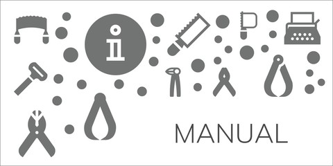 Modern Simple Set of manual Vector filled Icons