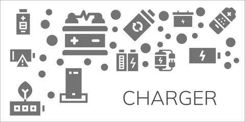 charger icon set