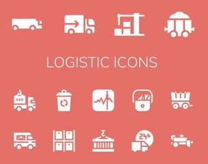 Modern Simple Set of logistic Vector filled Icons