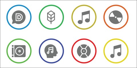 disc icon set