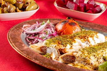 beyti kebab stock photo