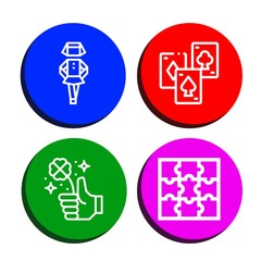 four simple icons set