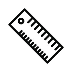 Ruler icon , horizontal vector template logo design emblem isolated illustration, outline solid background white