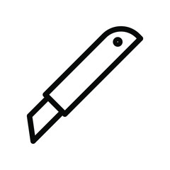 Cutter icon , cut design business vector emblem isolated illustration , outline solid background white