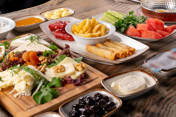 Trukish breakfast from turkish cuisine