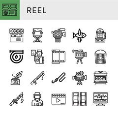 Set of reel icons