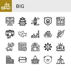 big simple icons set