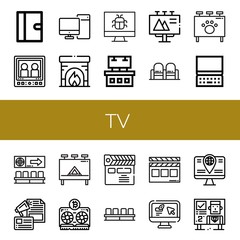 Set of tv icons