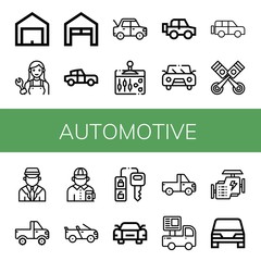 automotive icon set