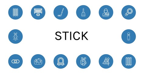stick icon set