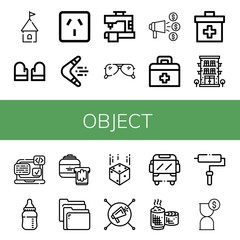 Set of object icons