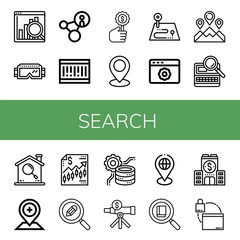 search simple icons set