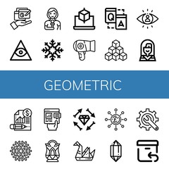 Set of geometric icons