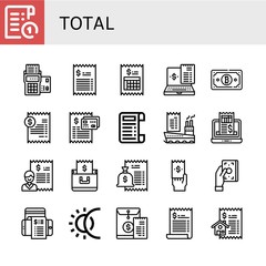 Set of total icons