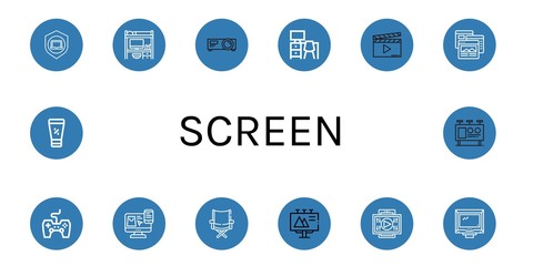 screen icon set