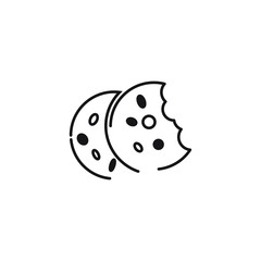 Cookies icon design isolated on white background. vector illustration