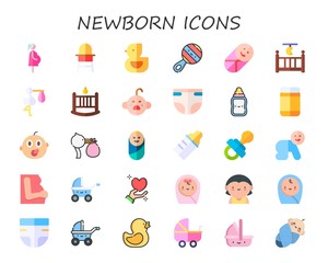 newborn icon set