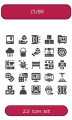 cube icon set