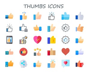 thumbs icon set