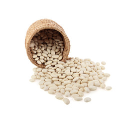 Great northern beans isolated on a white background
