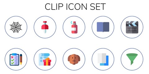 clip icon set