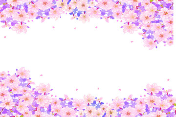 Obraz na płótnie Canvas 春の花のフレーム
