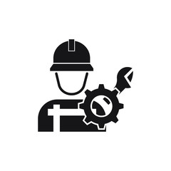 Construction service icon design isolated on white background