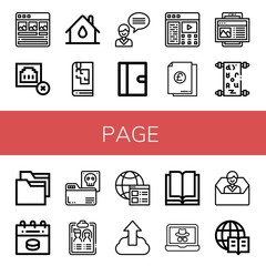 Set of page icons
