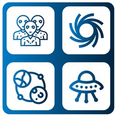 rocket simple icons set
