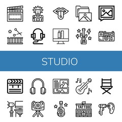 Set of studio icons