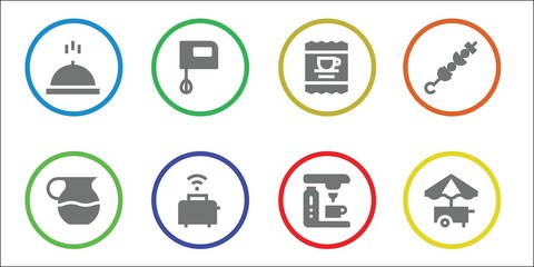 Modern Simple Set of coffee Vector filled Icons