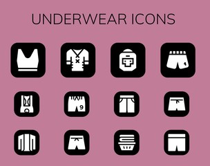 underwear icon set