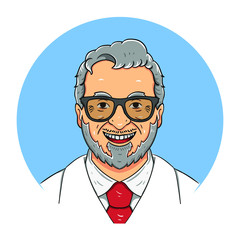 old doctor with beard avatar 