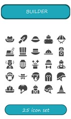 Modern Simple Set of builder Vector filled Icons