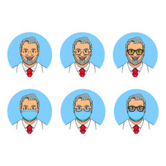 Fototapeta premium old doctor with beard avatar 