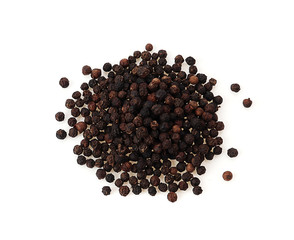 Black pepper isolated on a white background