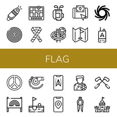 Set of flag icons