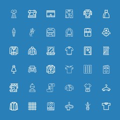 Editable 36 dress icons for web and mobile
