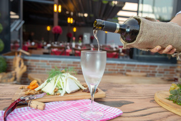 lunc menü with wine