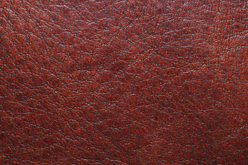 Fototapeta premium Brown leather texture. rough material close up